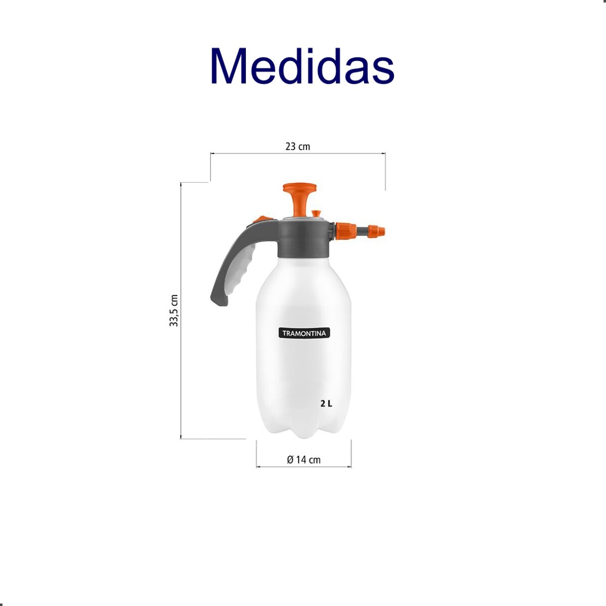 Pulverizador Plástico Manual Compressão Prévia 2l Tramontina
